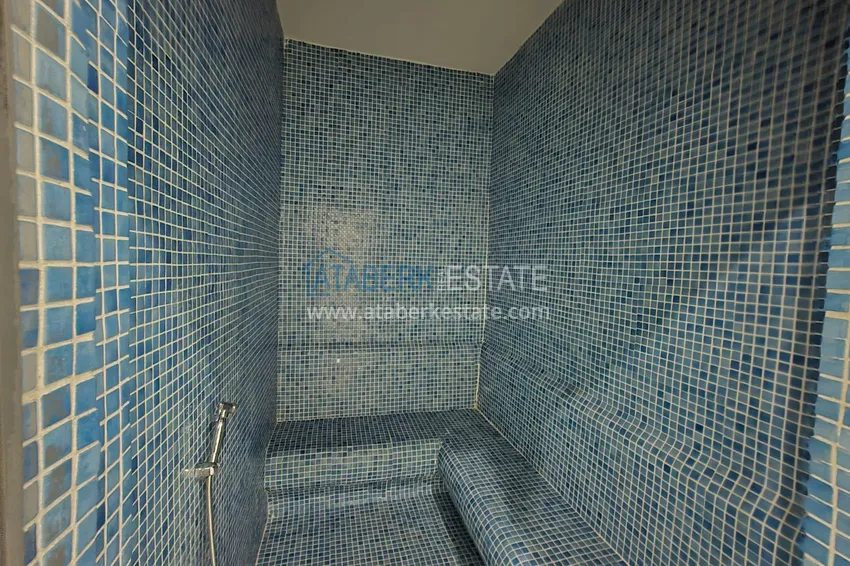 Apartament 1+1 z przeszklonym balkonem i widokiem na morze, dzielnica Kargicak — Alanya 10 