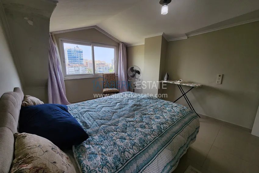 Kupuj  Penthouse duplex 3+1 umeblowany z widokiem na morze i góry, dzielnica Kestel — Alanya  13 