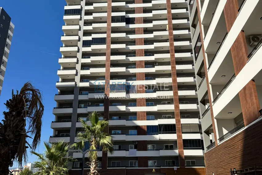 Jednopokojowy apartament 75 m2 z widokiem na morze w Mersin, Arpaçbakhshish 14 