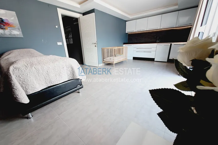 Kupuj  Nieruchomość na zezwolenie na pobyt - Dwupoziomowy penthouse z meblami w Alanyi, dzielnica Oba 15 