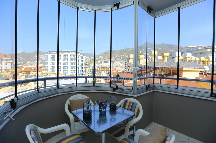Kupuj  Apartament pod klucz 2+1 z przeszklonymi kormoranami i widokiem na morze w centrum Alanyi  16 