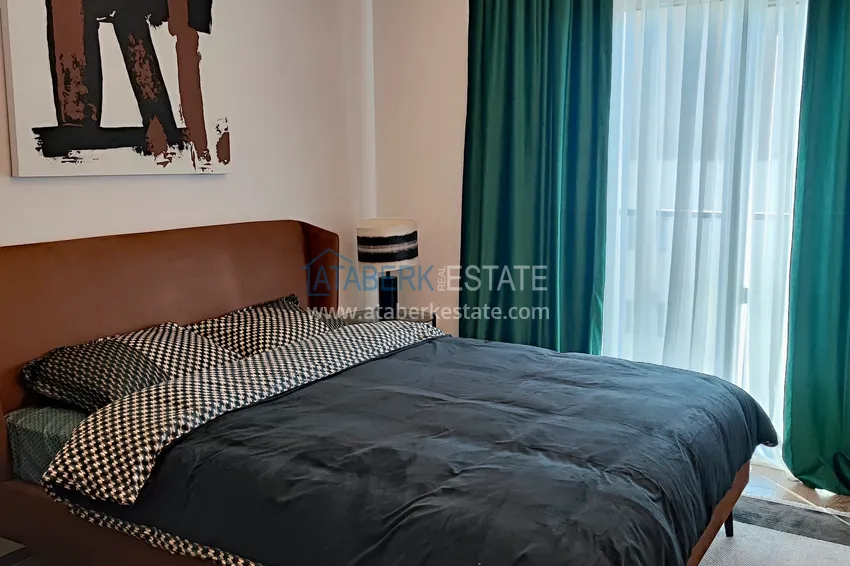 Kupuj  Apartament z dwiema sypialniami z meblami i panoramicznym widokiem na morze w kompleksie premium — Antalya, Kepez 21 