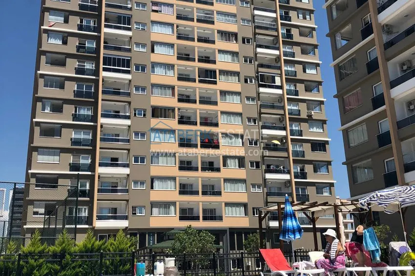 Liniowy czteropokojowy apartament z meblami w dzielnicy Teje, Mersin 2 