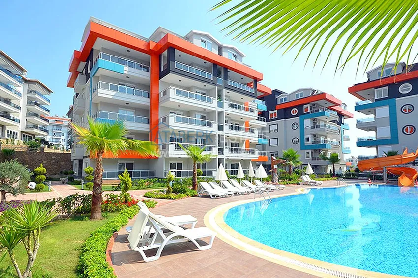 Dwupoziomowy penthouse z widokiem na morze w ultra-luksusowym kompleksie w dzielnicy Alanya Kestel 1 