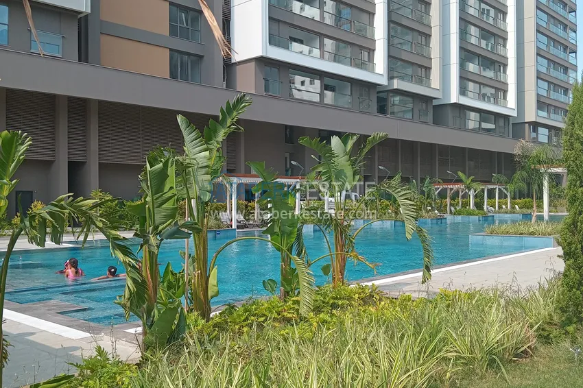 Apartament z dwiema sypialniami z meblami i panoramicznym widokiem na morze w kompleksie premium — Antalya, Kepez 2 