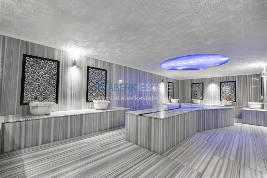 Dwupoziomowy penthouse z widokiem na morze w ultra-luksusowym kompleksie w dzielnicy Alanya Kestel 20 