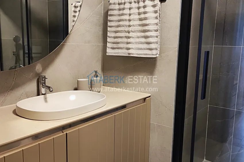 Kupuj  Apartament z dwiema sypialniami z meblami i panoramicznym widokiem na morze w kompleksie premium — Antalya, Kepez 27 