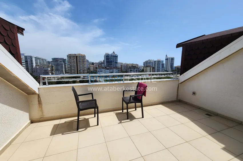 Kupuj  Penthouse duplex 3+1 umeblowany z widokiem na morze i góry, dzielnica Kestel — Alanya  28 