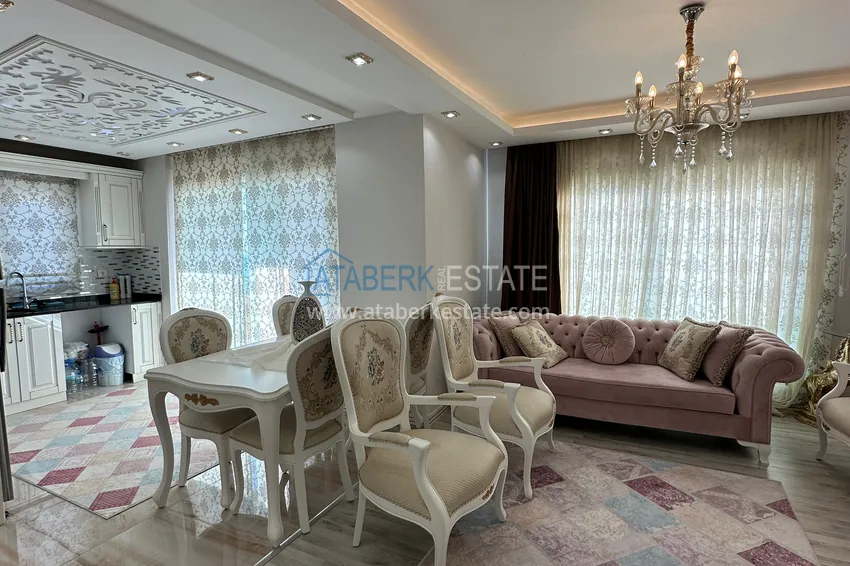 Kupuj  Stylowy penthouse z meblami i przeszklonym balkonem w dzielnicy Teje, Mersin 2 