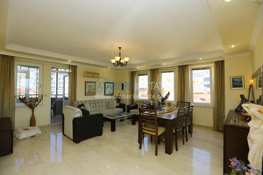 Kupuj  Apartament pod klucz 2+1 z przeszklonymi kormoranami i widokiem na morze w centrum Alanyi  3 