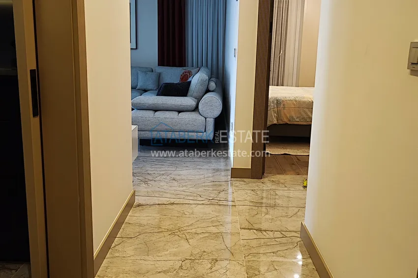 Kupuj  Apartament z dwiema sypialniami z meblami i panoramicznym widokiem na morze w kompleksie premium — Antalya, Kepez 4 