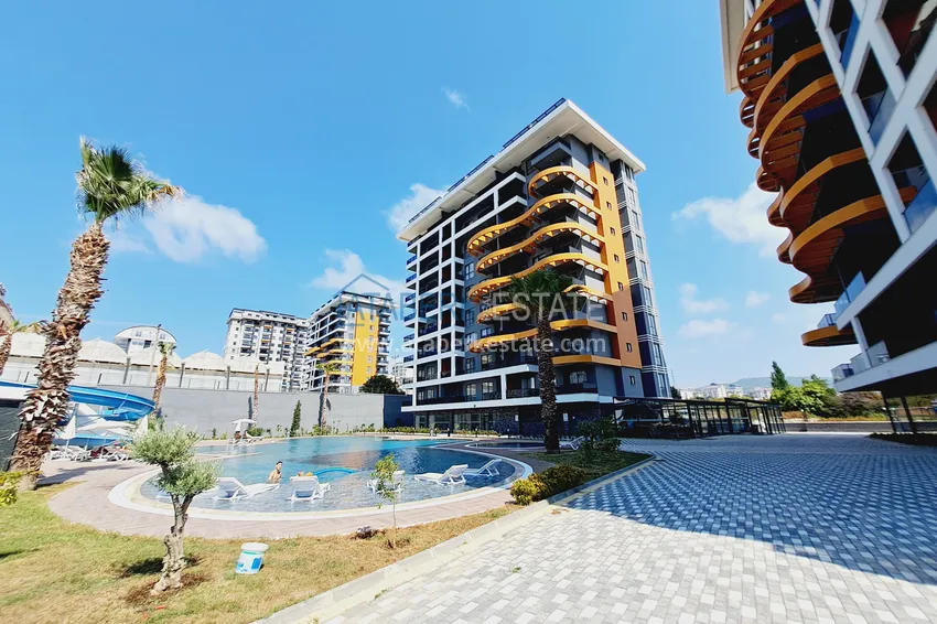 Nowe budynki w Alanyi! Apartament 1+1 z częściowym widokiem na morze, dzielnica Avsallar — Alanya 4 
