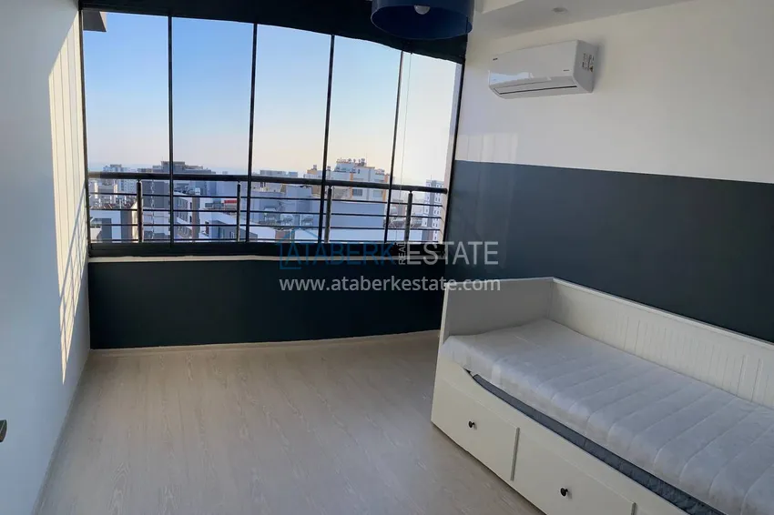 Kupuj  Umeblowany apartament z 2 sypialniami i panoramicznym widokiem na morze w dzielnicy Soli, Mersin 4 