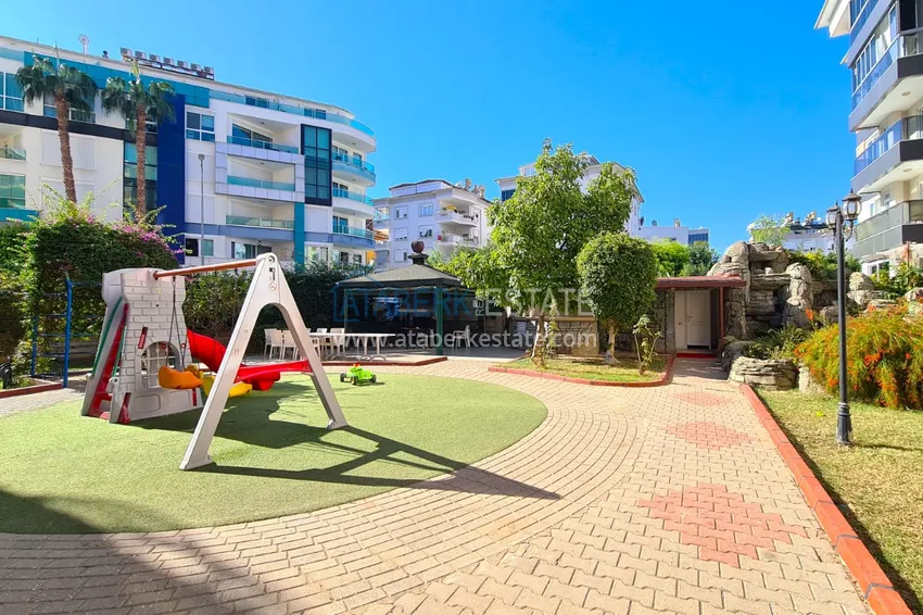Apartament 2+1 z meblami i przeszklonym balkonem zaledwie 300 metrów od morza, dzielnica Oba - Alanya 5 