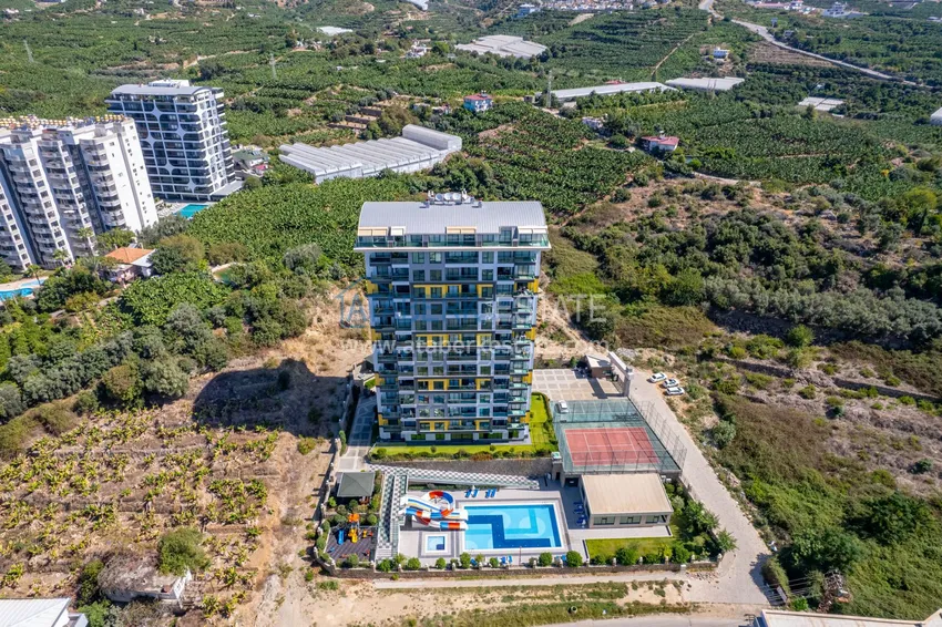 Apartament pod klucz z dwiema sypialniami w Mahmutlar w nowoczesnym kompleksie 5 