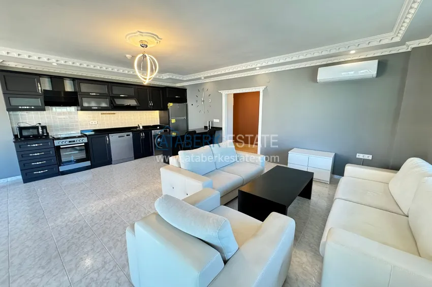 Kupuj  Apartament w Mahmutlar częściowo umeblowany z przeszklonym balkonem i widokiem na morze 6 