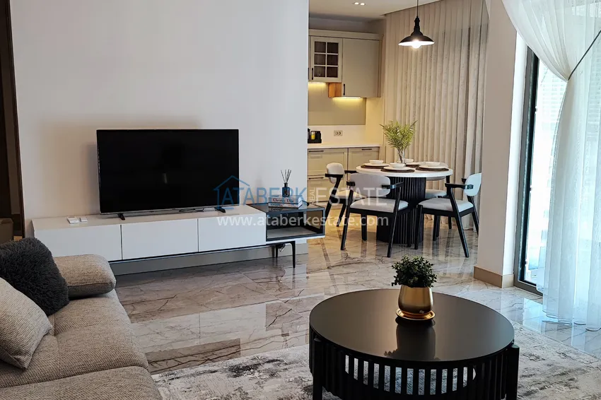 Kupuj  Apartament z dwiema sypialniami z meblami i panoramicznym widokiem na morze w kompleksie premium — Antalya, Kepez 6 