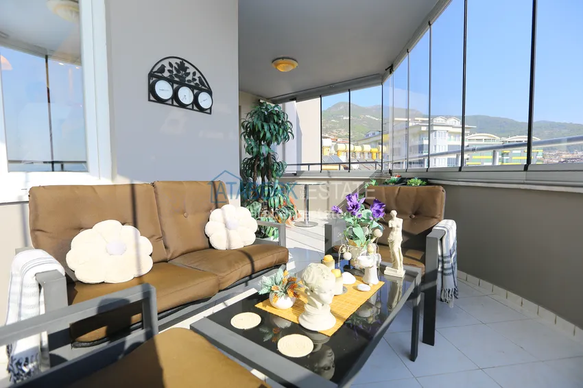 Kupuj  Apartament pod klucz 2+1 z przeszklonymi kormoranami i widokiem na morze w centrum Alanyi  8 