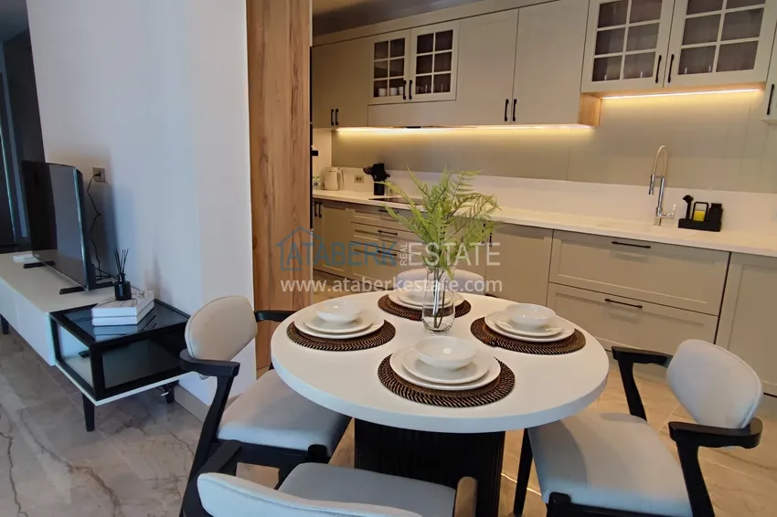 Kupuj  Apartament z dwiema sypialniami z meblami i panoramicznym widokiem na morze w kompleksie premium — Antalya, Kepez 11 