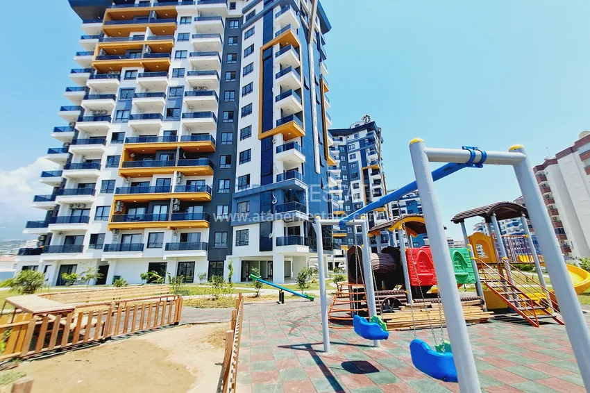 Apartament 1+1 z nowymi meblami i widokiem na góry w nowoczesnym kompleksie - dzielnica Mahmutlar, Alanya 10 