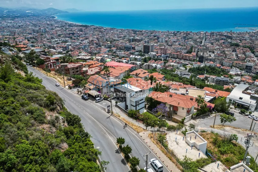 Luksusowa willa z panoramicznym widokiem na morze i zamek w Alanyi — dzielnica Kucukhasbahce 9 