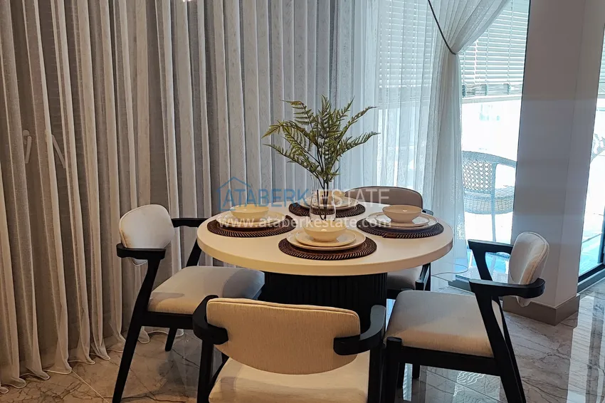 Kupuj  Apartament z dwiema sypialniami z meblami i panoramicznym widokiem na morze w kompleksie premium — Antalya, Kepez 12 