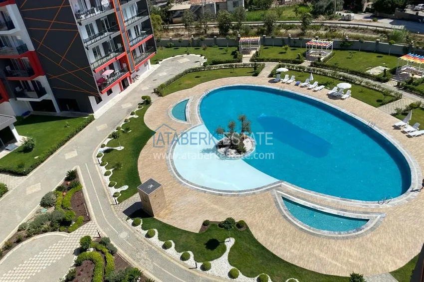 Jednopokojowy apartament z meblami w nowoczesnym kompleksie, dzielnica Avsallar 2 