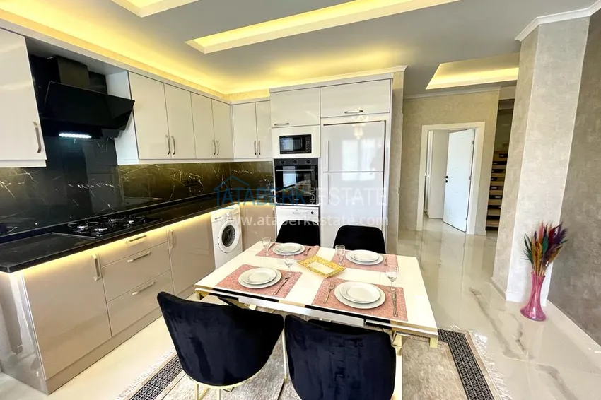Kupuj Duplex ogrodowy z nowoczesnymi wnętrzami w nowym kompleksie mieszkalnym, dzielnica Oba, Alanya 12