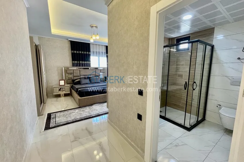 Kupuj Duplex ogrodowy z nowoczesnymi wnętrzami w nowym kompleksie mieszkalnym, dzielnica Oba, Alanya 13