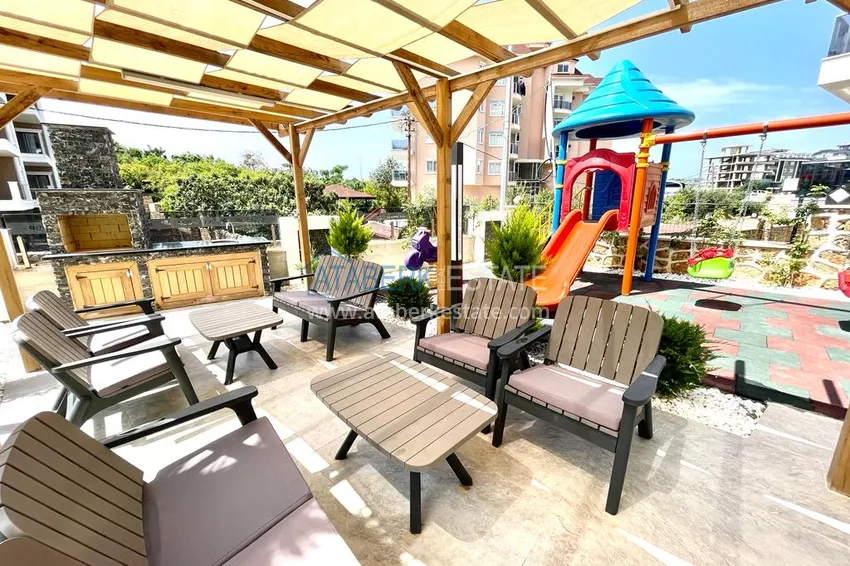 Duplex ogrodowy z nowoczesnymi wnętrzami w nowym kompleksie mieszkalnym, dzielnica Oba, Alanya 14