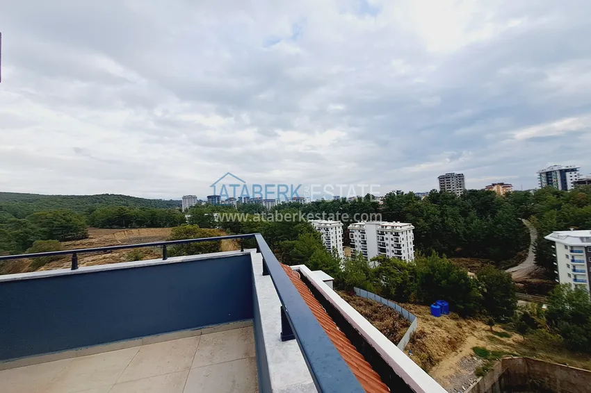 Kupuj  Dwupoziomowy penthouse 2+1 w okolicy Avsallar — oddzielna kuchnia i widok na morze  16 