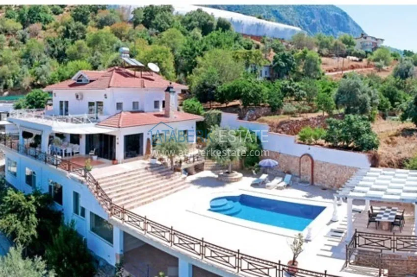 Wspaniała prywatna willa z panoramicznym widokiem i bungalowem gościnnym w Kestel, Alanya 6 