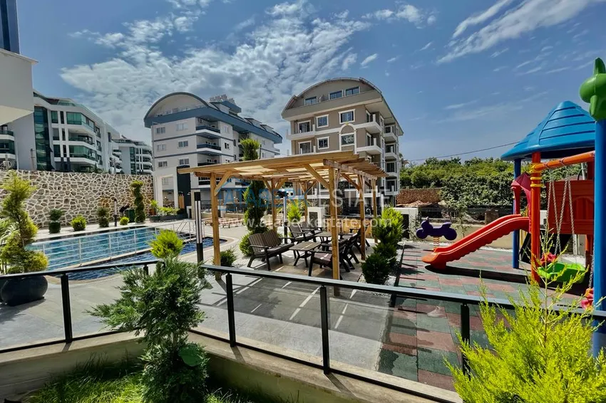 Kupuj Duplex ogrodowy z nowoczesnymi wnętrzami w nowym kompleksie mieszkalnym, dzielnica Oba, Alanya 2