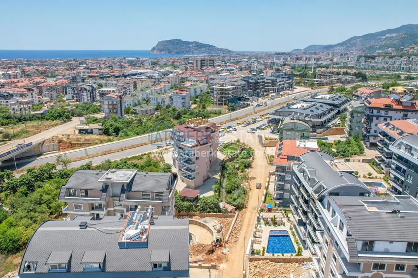 Duplex ogrodowy z nowoczesnymi wnętrzami w nowym kompleksie mieszkalnym, dzielnica Oba, Alanya 4