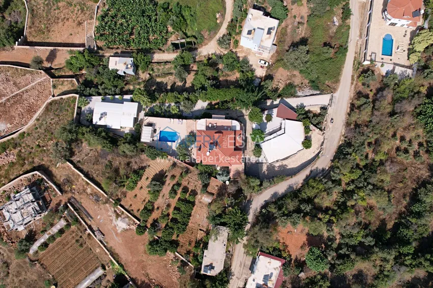 Wspaniała prywatna willa z panoramicznym widokiem i bungalowem gościnnym w Kestel, Alanya 4 