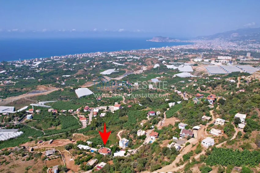 Wspaniała prywatna willa z panoramicznym widokiem i bungalowem gościnnym w Kestel, Alanya 5 