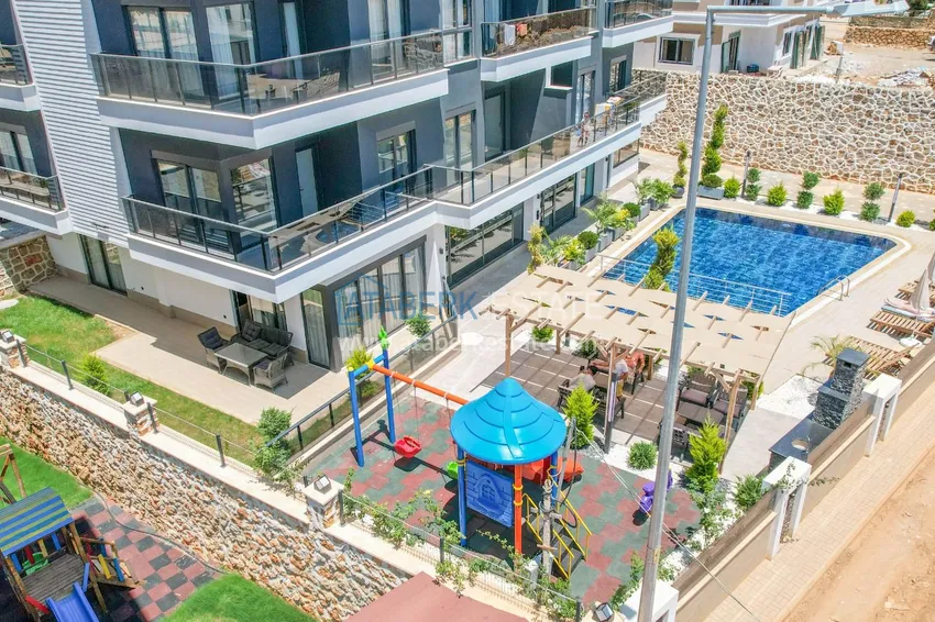 Duplex ogrodowy z nowoczesnymi wnętrzami w nowym kompleksie mieszkalnym, dzielnica Oba, Alanya 8