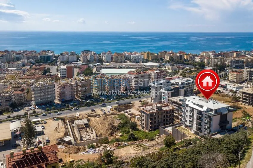 Jednopokojowy apartament z widokiem na morze i fortecę — centrum miasta Alanya 2 