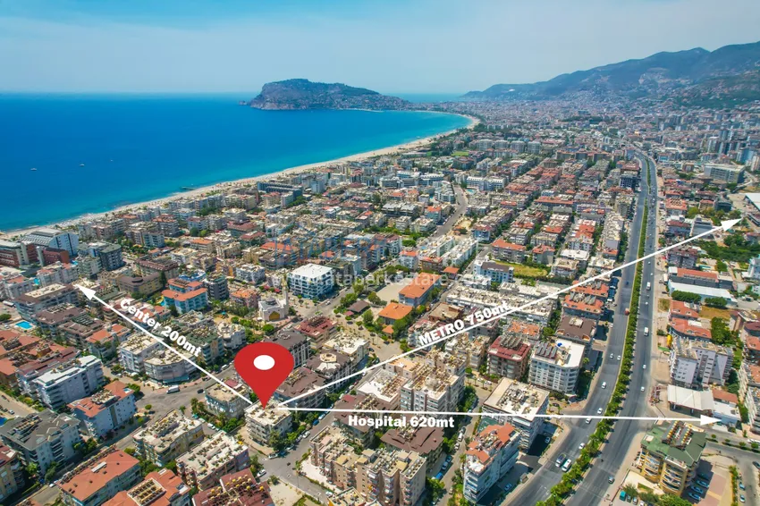 Mieszkanie 2+1 w Alanya, dzielnica Oba w nowym kompleksie mieszkalnym  1 