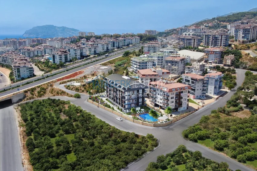 Nowoczesny apartament pod klucz z jedną sypialnią w nowym kompleksie — Alanya, dzielnica Oba  1 