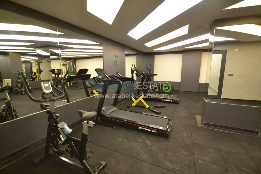 Apartament 1+1 z meblami i widokiem na morze, dzielnica Mahmutlar — Alanya  10 