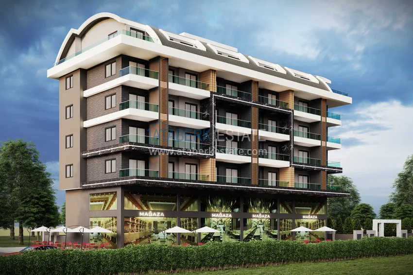 Kompleks w budowie w dzielnicy Kargicak, Alanya — nieruchomość inwestycyjna bezpośrednio od dewelopera 14 