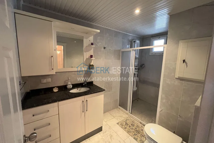 Kupuj  3+1 umeblowane mieszkanie bezpośrednio od właściciela — pierwszy apartament nadmorski, dzielnica Tosmur, Alanya 13 