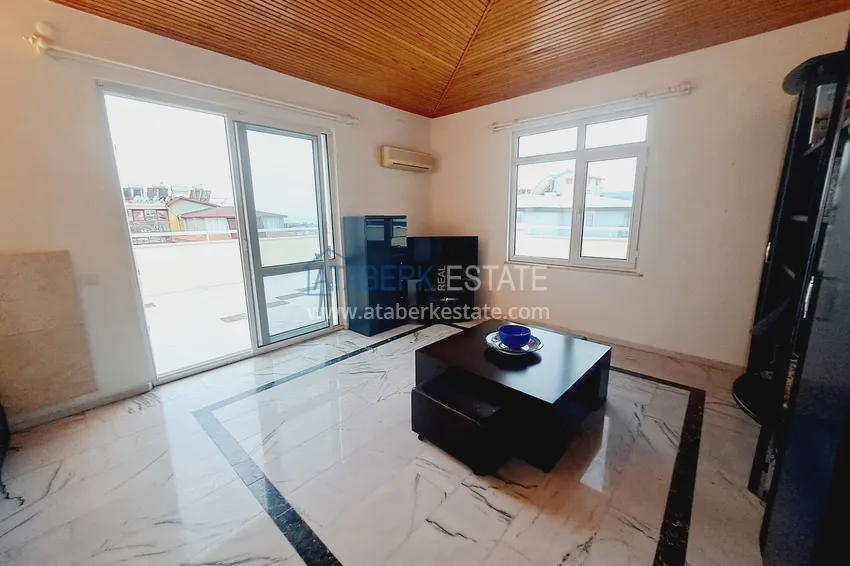 Kupuj  Duplex w centrum Alanyi - nadaje się na zezwolenie na pobyt, z meblami i jacuzzi na zewnętrznym tarasie  14 