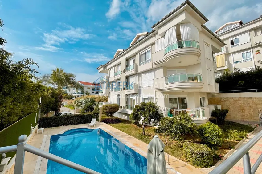 Umeblowany apartament 2+1 z widokiem na morze, odpowiedni na zezwolenie na pobyt - centrum Alanyi, plaża Kleopatra 15 