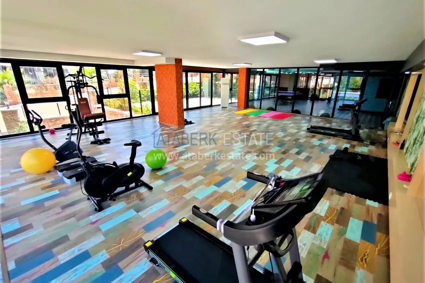 Apartament w Alanyi, dzielnica Tosmur - nowoczesne wnętrze, widok na morze i rzekę Dim 15 