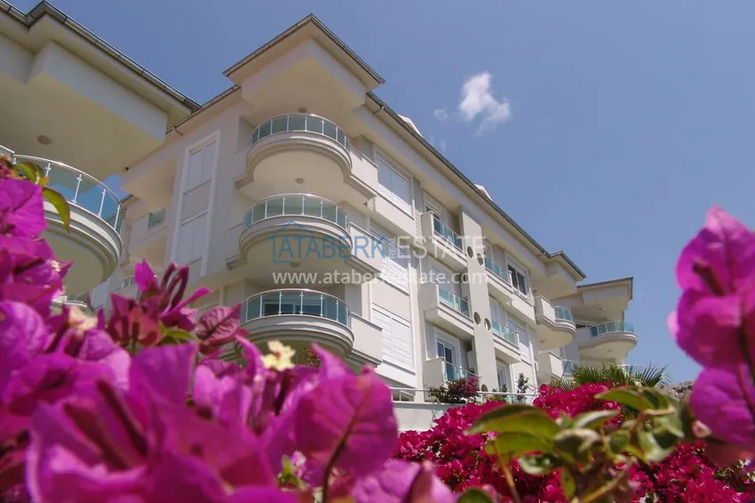 Umeblowany apartament 2+1 z widokiem na morze, odpowiedni na zezwolenie na pobyt - centrum Alanyi, plaża Kleopatra 16 