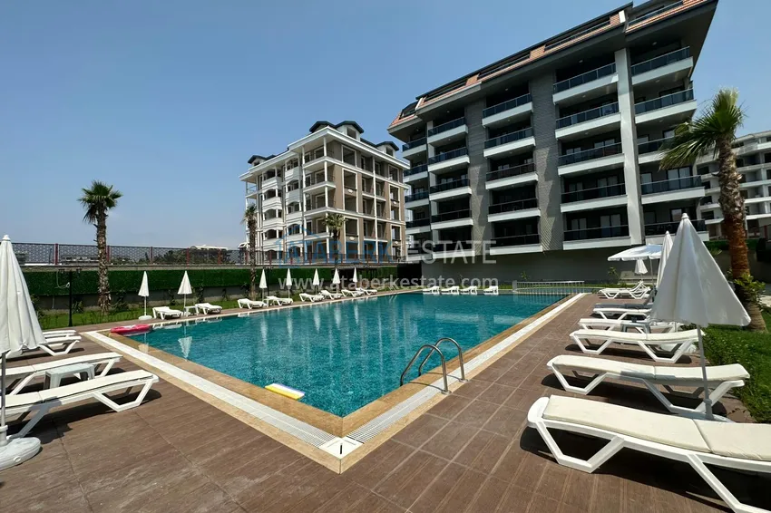 Jednopokojowy apartament pod klucz w komfortowym kompleksie - druga linia brzegowa, dzielnica Kargicak, Alanya  1 