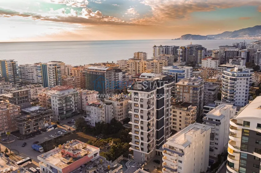 Apartament 1+1 z meblami i widokiem na morze, dzielnica Mahmutlar — Alanya  1 