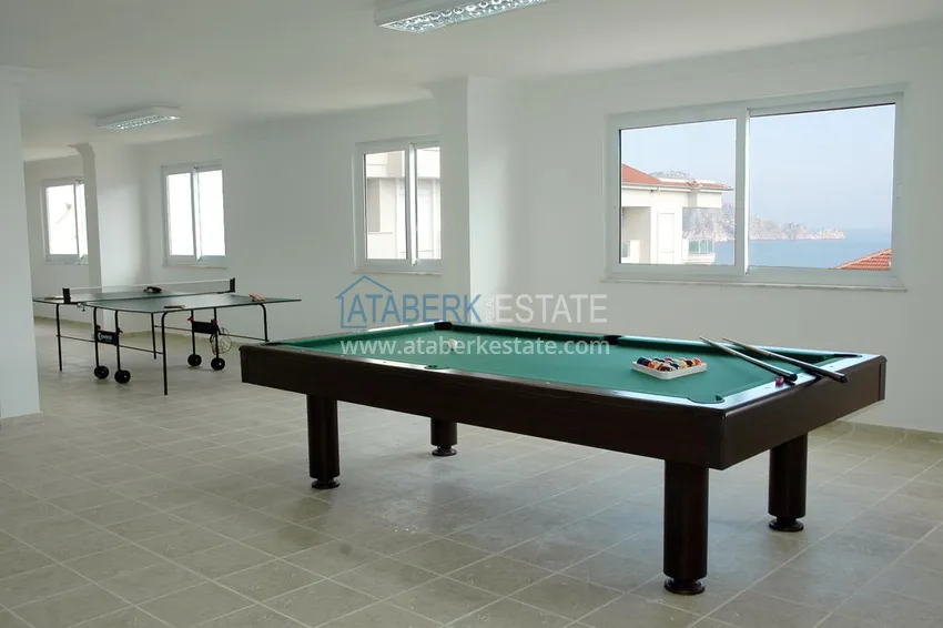 Umeblowany apartament 2+1 z widokiem na morze, odpowiedni na zezwolenie na pobyt - centrum Alanyi, plaża Kleopatra 26 